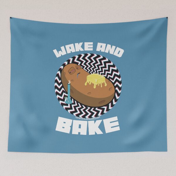 Item preview, Wake and bake stoner baked potato with bong optical illusion 3 designed and sold by YomeHayin.