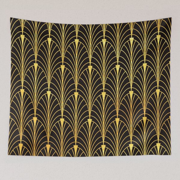Item preview, Art Deco Golden-Colored And Black Classic Pattern designed and sold by DEC02.
