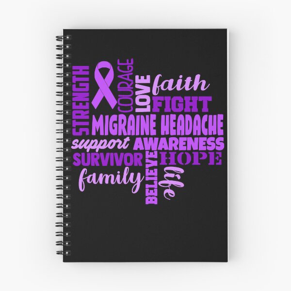 Item preview, Migraine Headache Awareness - Strength Courage Faith Hope Love Fight Support Survivor Family Life Believe designed and sold by Hilten.