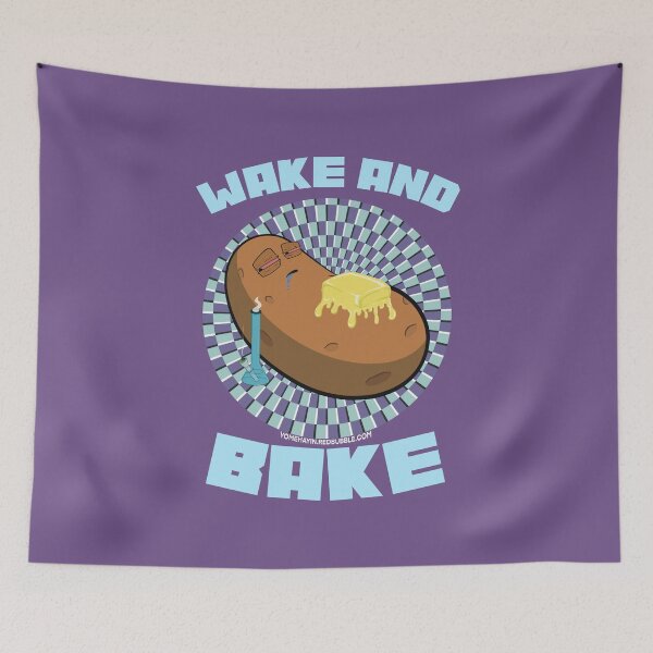 Item preview, Wake and bake stoner baked potato with bong optical illusion 4 designed and sold by YomeHayin.