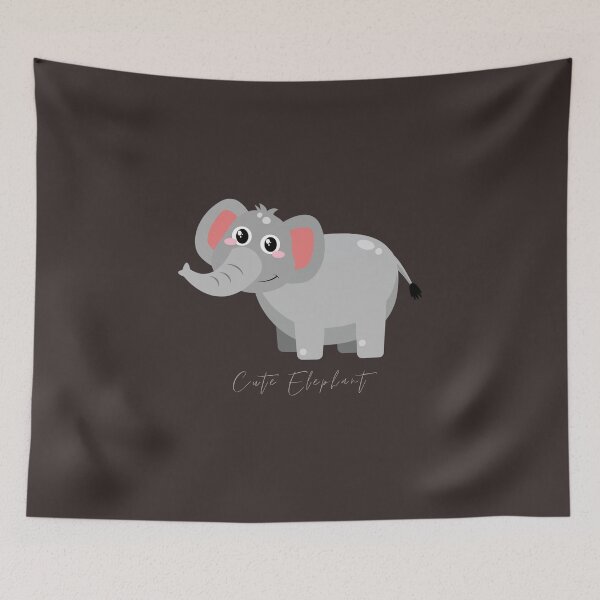 Item preview, Big Grey Cute Elephant  designed and sold by Mount Rock.