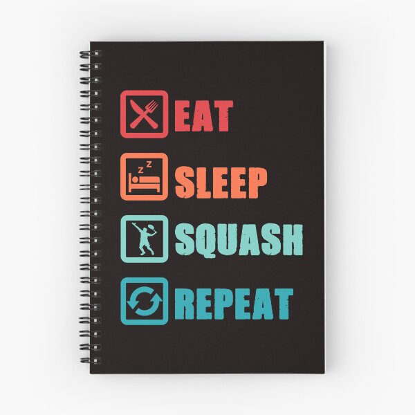 Item preview, Eat Sleep Squash Player Racket Ball Sports Indoor Tennis designed and sold by TomGiantDesigns.