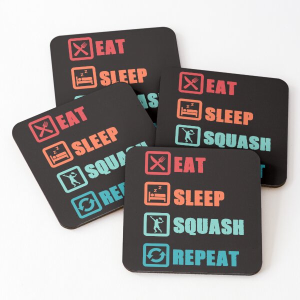 Item preview, Eat Sleep Squash Player Racket Ball Sports Indoor Tennis designed and sold by TomGiantDesigns.