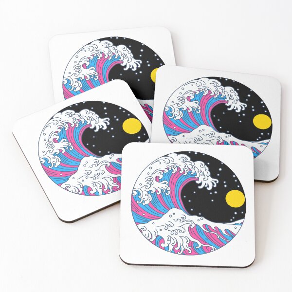Item preview, Circular Japanese Pan Wave. Pansexual Pride designed and sold by Subtle Pride Shop.