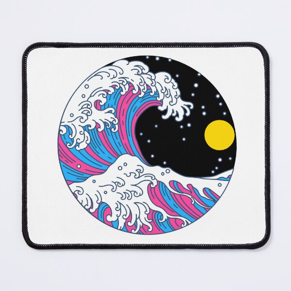 Item preview, Circular Japanese Pan Wave. Pansexual Pride designed and sold by Subtle Pride Shop.
