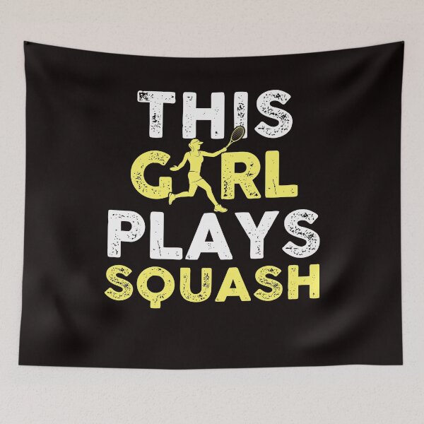 Item preview, Girl Plays Squash Ball Sports Indoor Tennis Court Trainer designed and sold by TomGiantDesigns.