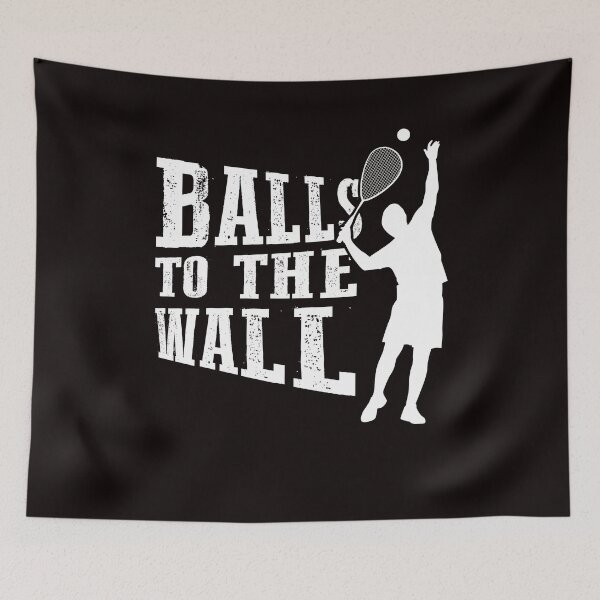 Item preview, Funny Squash Player Indoor Tennis Court Ball Sports Trainer designed and sold by TomGiantDesigns.