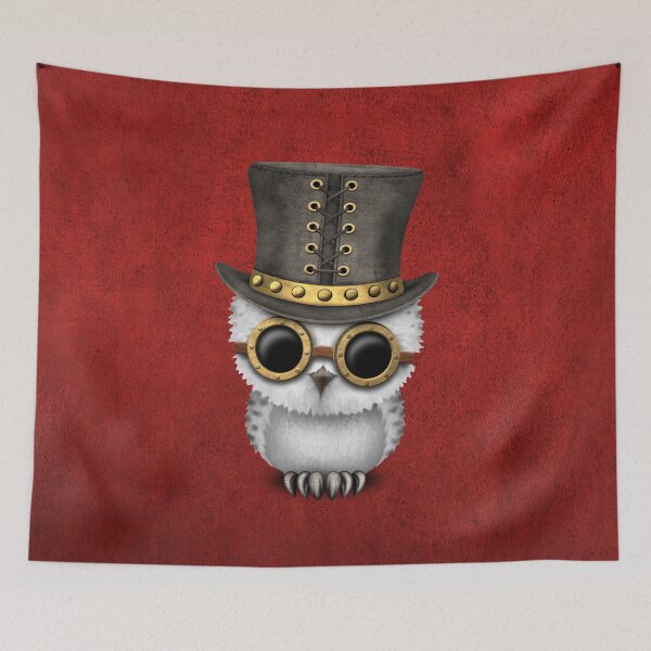 Item preview, Steampunk Baby Owl Red designed and sold by JeffBartels.