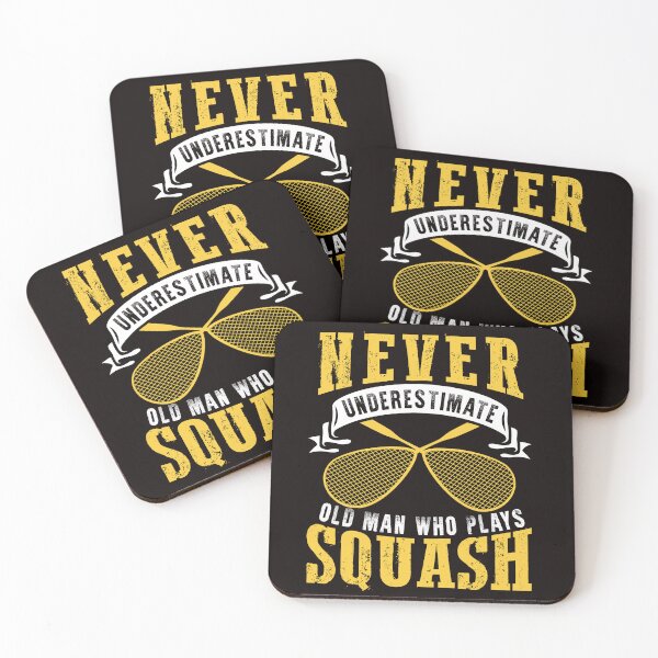 Item preview, Old Man Squash Player Indoor Tennis Court Match Ball Sports designed and sold by TomGiantDesigns.