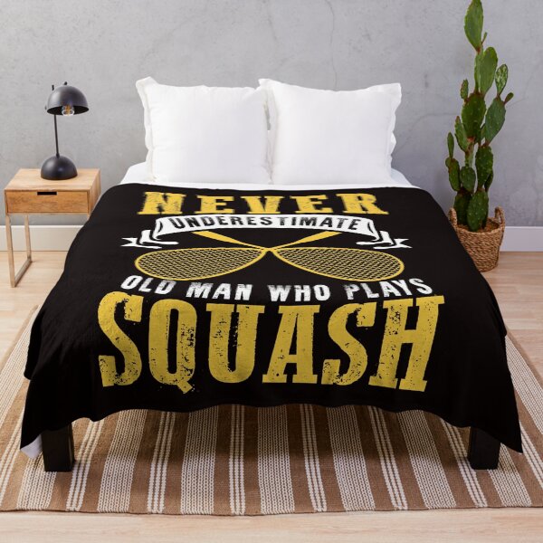 Item preview, Old Man Squash Player Indoor Tennis Court Match Ball Sports designed and sold by TomGiantDesigns.