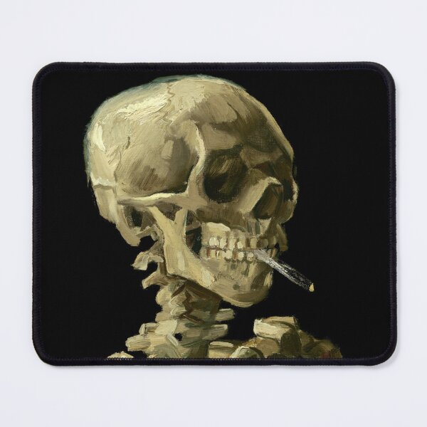 Item preview, Vincent Van Gogh Smoking Skeleton "Skull of a Skeleton with Burning Cigarette" designed and sold by Pus Fan.