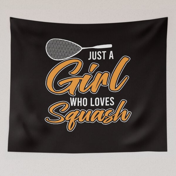 Item preview, Girl Who Loves Squash Player Match Indoor Tennis Court Coach designed and sold by TomGiantDesigns.