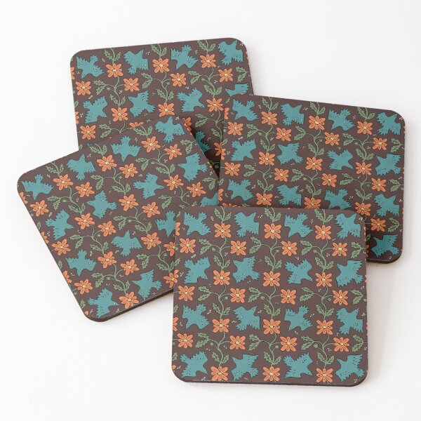 Item preview, Birds and bees — orange on brown designed and sold by tanaudel.