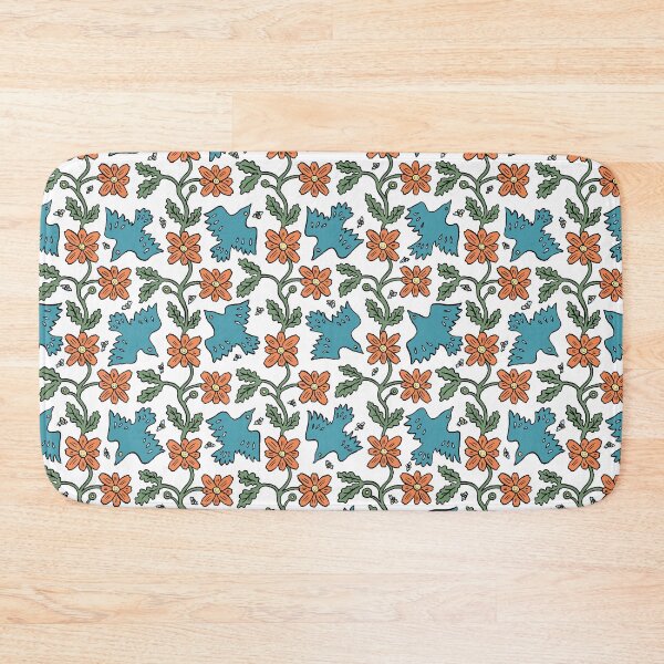 Item preview, Birds and bees — orange on white designed and sold by tanaudel.
