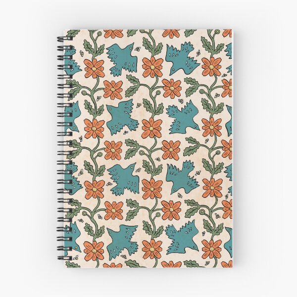 Item preview, Birds and bees — orange on cream designed and sold by tanaudel.