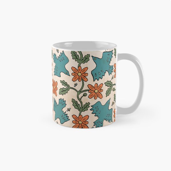 Item preview, Birds and bees — orange on cream designed and sold by tanaudel.