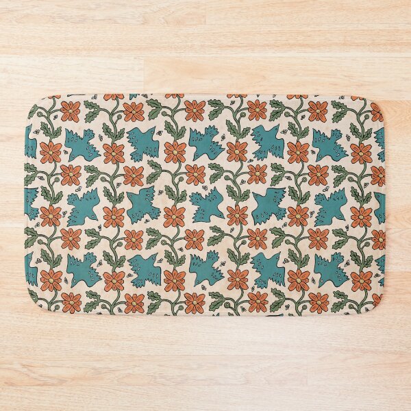 Item preview, Birds and bees — orange on cream designed and sold by tanaudel.