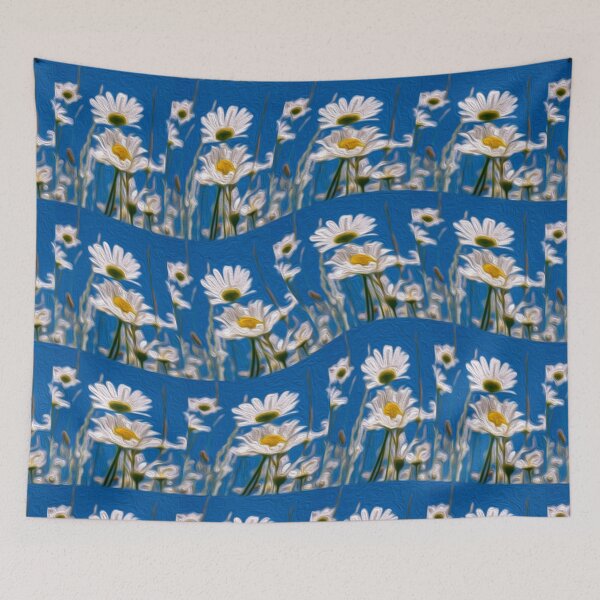 Item preview, White marguerite pattern designed and sold by Patternflower.