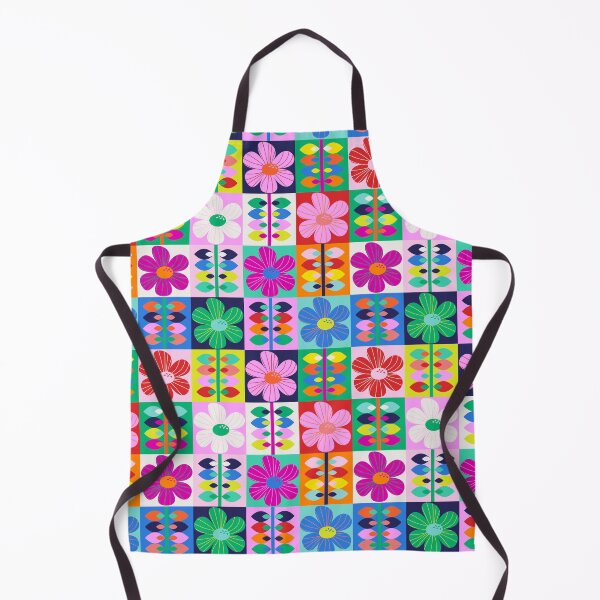 Item preview, Gorgeous retro scandi flowers in all the colours  designed and sold by BlackDogArtists.