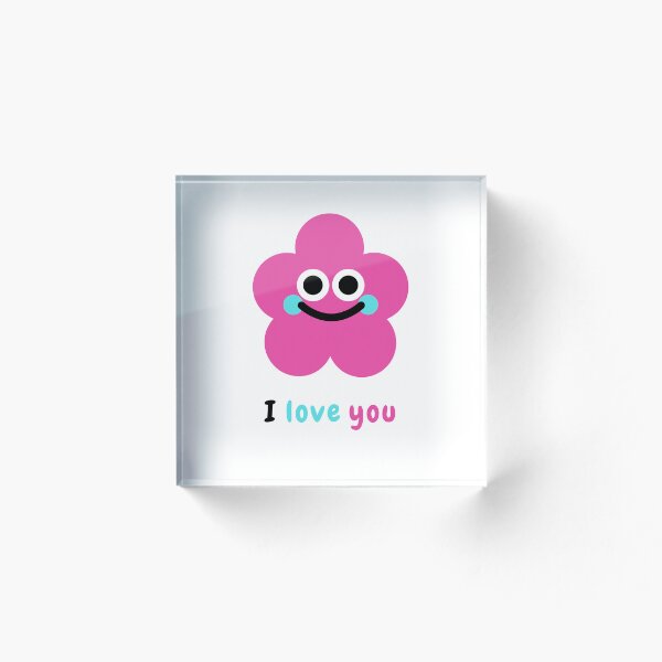 Item preview, I love you - a cute pink flower smile. designed and sold by Amrhosaam.