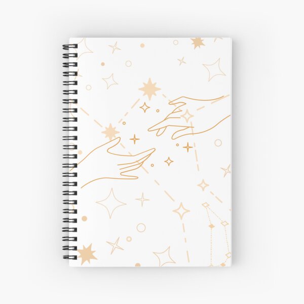 Manos estelares en oro Cuaderno de espiral