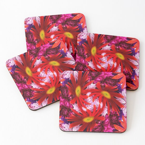 Item preview, Red aster pattern designed and sold by Patternflower.