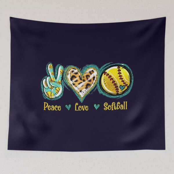 Artikelvorschau, Weihnachtsfriedensliebes-Softball-Geschenk Softball-T-Stück Softball-Fan entworfen und verkauft von XiskKImich.