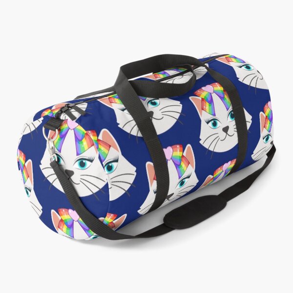 Item preview, Blue-eyed cat with a rainbow bow. designed and sold by EMIPRINCESS.