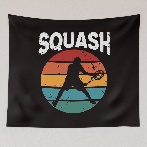 Item preview, Vintage Squash Player Retro Racket Ball Sports Indoor Tennis designed and sold by TomGiantDesigns.