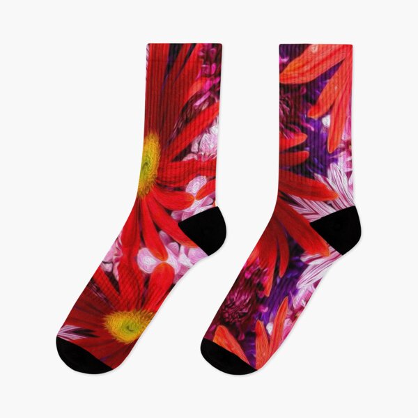 Item preview, Red aster pattern designed and sold by Patternflower.