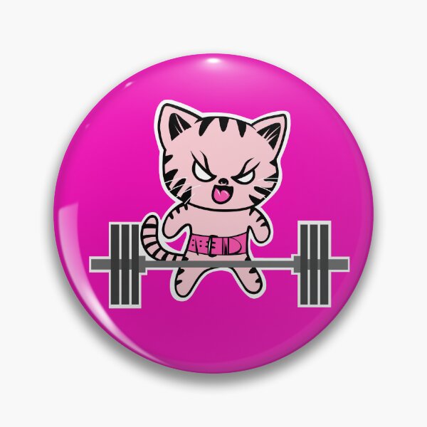 Item preview, fitness, barbell kitty, gym girl, girls who lift designed and sold by Tim Addison.