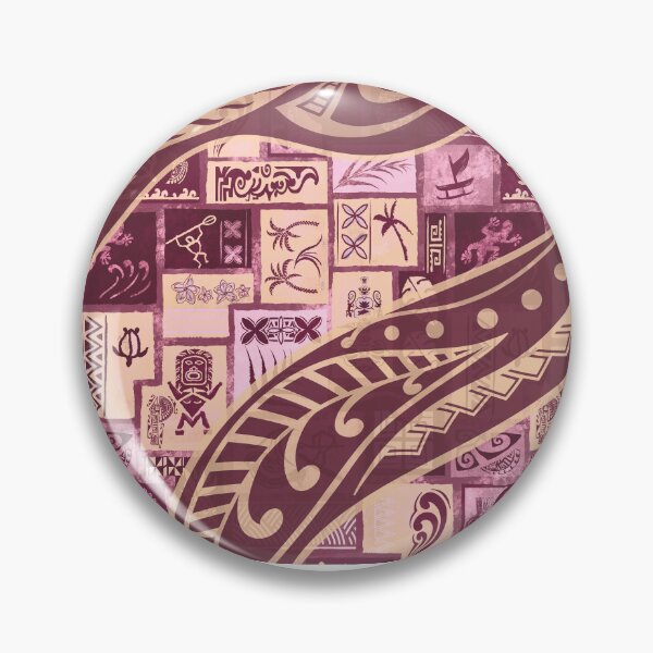 Item preview, Vintage Samoan - Hawaiian Red Painted Tapa Tribal Patchwork 2064 designed and sold by sunnthreads.