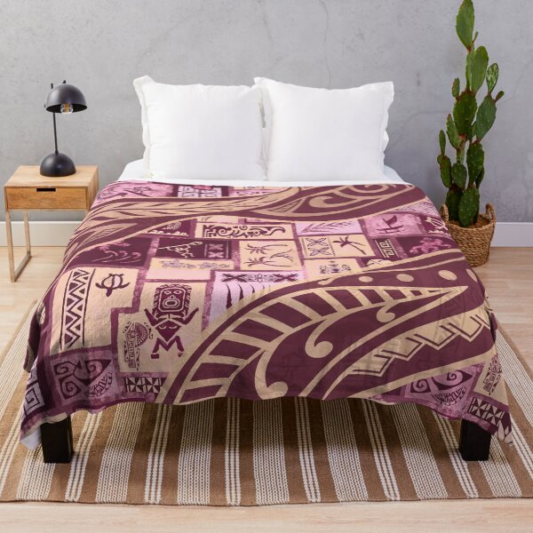 Item preview, Vintage Samoan - Hawaiian Red Painted Tapa Tribal Patchwork 2064 designed and sold by sunnthreads.