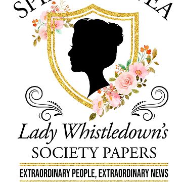 Aperçu de l'œuvre Bridgerton renverse les papiers floraux de la Tea Lady Whistledown's Society de MccoyFrank
