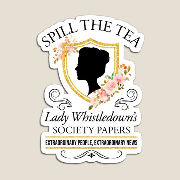 Aperçu de l'œuvre Bridgerton renverse les papiers floraux de la Tea Lady Whistledown's Society créée et vendue par MccoyFrank.