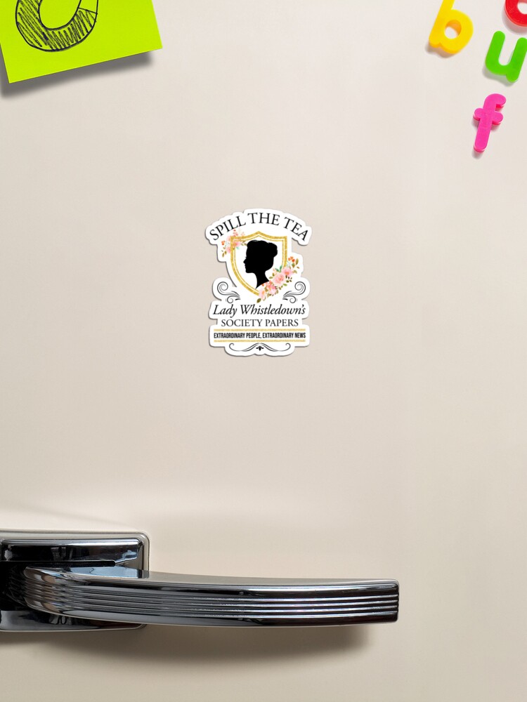 Aperçu 1 sur 3. Magnet avec l'œuvre Bridgerton renverse les papiers floraux de la Tea Lady Whistledown's Society créée et vendue par MccoyFrank.