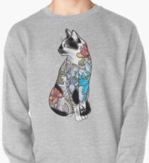 Katze in Lotus Tattoo Sweatshirt