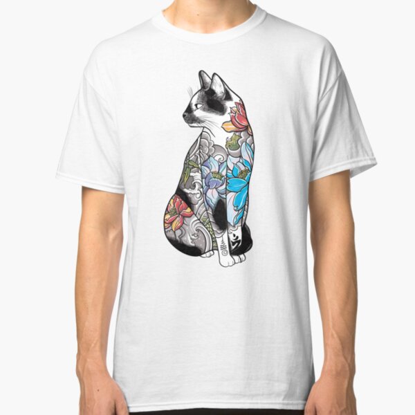 Cat in Lotus Tattoo Classic T-Shirt