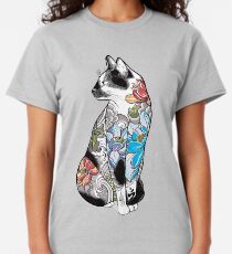 Cat in Lotus Tattoo Classic T-Shirt