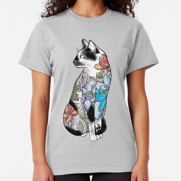 Cat Silhouette Love Long Sleeve T-Shirt Animal Lover Gift For Cat Lovers