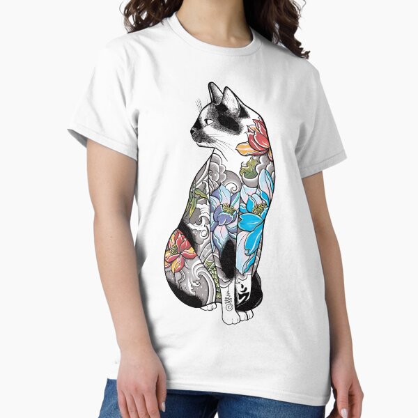 Artikel-Vorschau von Katze im Lotussitz Tattoo, designt und verkauft von runcatrun.