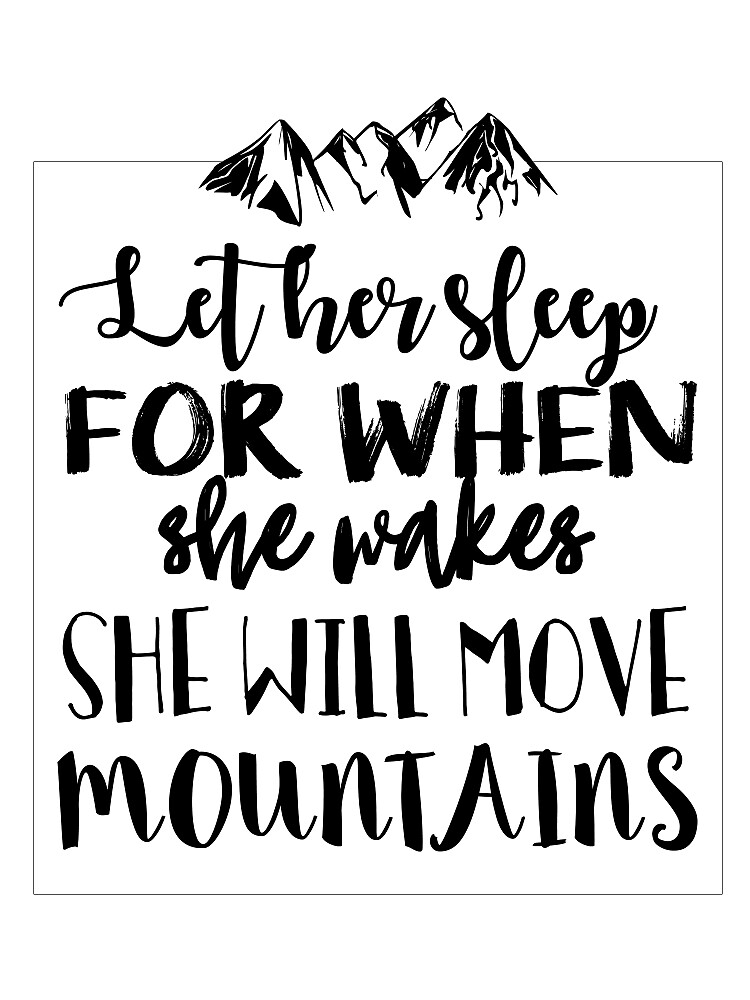 Let Her Sleep Quote Greeting Card By Liilliith Redbubble