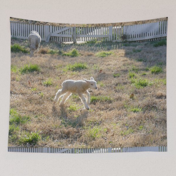 Item preview, Running Lamb in Golden Afternoon Glow designed and sold by PaulinaS.
