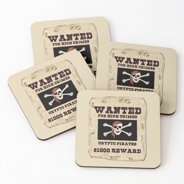 Item preview, Crypto Pirate Wanted Poster designed and sold by GnuArt.