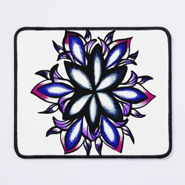 Item preview, Blue floral mandala designed and sold by brandydevoid.