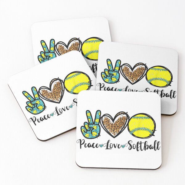 Item preview, Peace Love Softball  designed and sold by ThienPhan444.