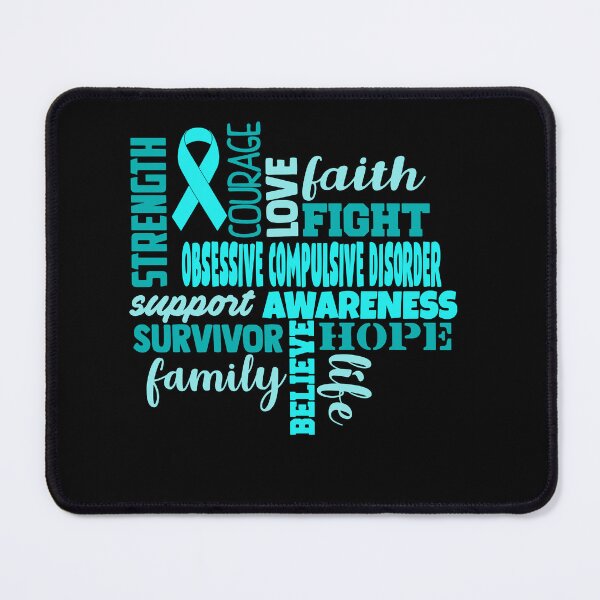 Item preview, Obsessive Compulsive Disorder Awareness - Strength Courage Faith Hope Love Fight Support Survivor Family Life Believe designed and sold by Hilten.