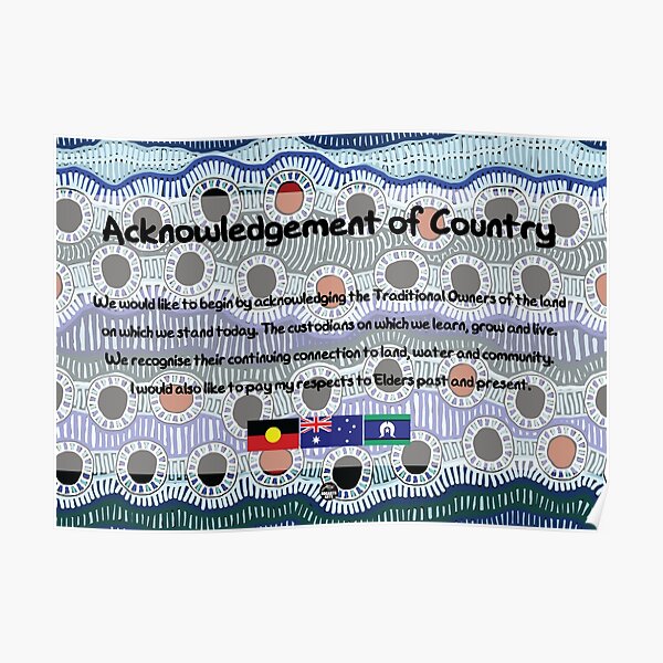 Acknowledgement of Country - Authentic Aboriginal Art Poster