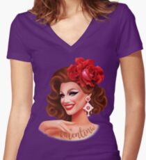 Valentina Women's Fitted V-Neck T-Shirt