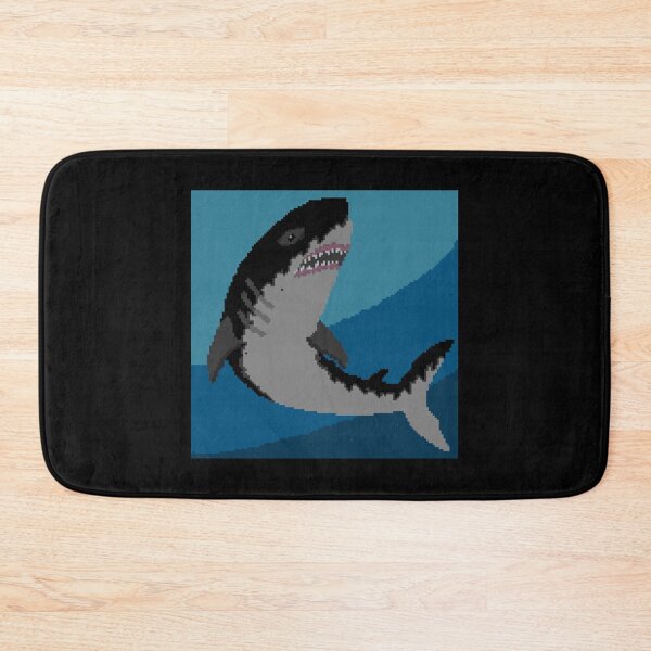 Item preview, Pixel Megalodon - Black T-Shirt designed and sold by AlabaPerry.